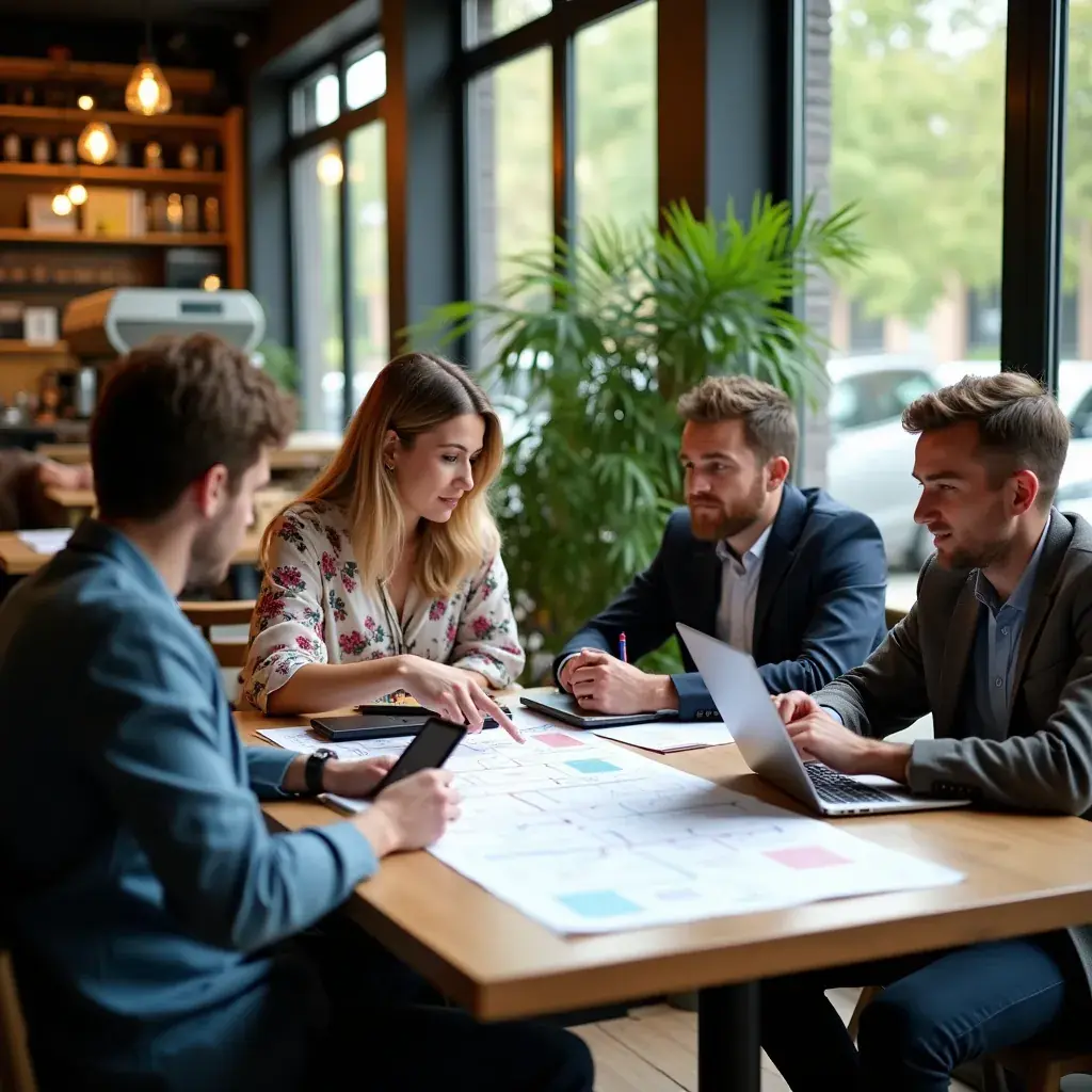 Professional team collaboration